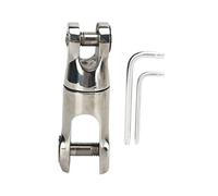 KPOYTWRDN Boat Chain Connector, Marine Stainless Steel Swivel Connector, 316 Rust Proof with Bright Finish, 3/8in - 1/2in Fit For 10-12MM Chain, Includes T40 and T50 Wrenches for Se