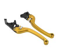 KPOYTWRDN Brake Clutch Levers Handle, High Sensitivity CNC Aluminum Alloy Motorcycle Accessories, Universal Replacement Parts for Brake and Clutch System, with Fashionable Design and Easy in (Gold)
