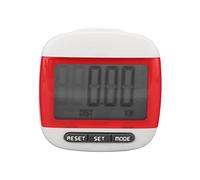 KPOYTWRDN Elderly Step Counter with LCD Display, Accurate Walking Pedometer with Secure Waist Clip, Large Clear Screen for Easy Reading, Portable Fitness Tracker for Men Women and Kids (Red)