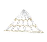 KPOYTWRDN Iron Basketball Net, Heavy Duty Outdoor Basketball Net Chain Replacement, Rust Proof Metal Net with Silver Gold Design for Indoor Outdoor Standard Hoops