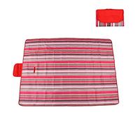 KPOYTWRDN Picnic Mat Outdoor Sandproof Foldable Blanket, Extra Large Camping Mat for 6-8 People, Oxford Cloth Beach Blanket with Integrated Storage for Picnics Hiking (195 * 200)