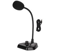 KPOYTWRDN USB Microphone with 360° Omnidirectional Pickup, Computer Gaming PC Mic, Minus30dB±3dB Sensitivity, RGB Breathing Lights Gooseneck Mic for Meetings Video Calls