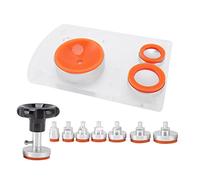 KPOYTWRDN Watch Suction Back Case Opener Set, Nonmarking Silicone Die Watch Cover Remover, Ergonomic Design with Aluminum Alloy Handle for Watch Repair, Fits 16mm to 66mm Back Covers (Orange)