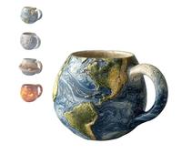 KPPFHBLI Space Embossed Planet Mug, Innovative 3D Shapes of The Sun, Earth, and Saturn, Versatile and Easy to Integrate Into Various Life Scenes, Making It A Great Gift Choice