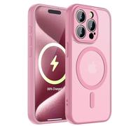 KPPIT For iPhone 15 Pro Max Case with MagSafe, Military Standard Drop Protection, Matte Translucent Protective, Pink