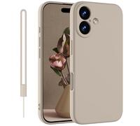 KPPIT for iPhone 16 Plus case silicone,for iPhone 16 Plus Phone case shockproof 6.7",Full camera coverage Military-Grade Protection 360°,With hand strap slim Case -Titanium Gray