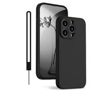 KPPIT Silicone Case for iPhone 12 Pro, 6.1 Inches, Mobile Phone Case [Camera Protection] [Microfibre] [Scratch-Resistant] All-Round Protection Case Protective Case for iPhone 12 Pro, Black