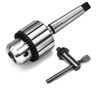 KPROE MT2 Morse Taper Drill Chuck, 1/2" Capacity, 0.005" Accuracy, Bearing Steel Construction, Fits Lathe, Drill Press & Milling, Includes Key(MT2- B16)
