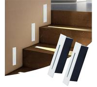 kpslucerna 2pcs 3W LED Recessed Stair Light, IP65 Waterproof Outdoor Step Light Die-Cast Aluminum Corner Wall Lamp, 250LM Indoor Hallway Stairway Decor Lighting for Home Patio Garden