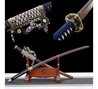 KPTKP 104cm Handmade Tachi Natural Rosewood Katana,Solid Wood Paint Sheath With Thick Winding Rope,Wooden Samurai Sword For Iaido,kendo,Home Decor,Cosplay,collect