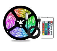 KPUPE USB Led Strip Lights RGB Color Changing, Led Lights with Remote Control for Home Decoration, TV Backlights (2m)
