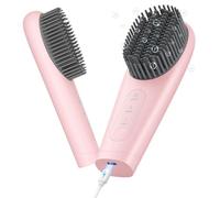Kpuplol Cordless Hair Straightener Brush, 2025 Update Portable Straightening Brush for Travel, Mini Ionic Hot Comb Straightener for Women, 30s Heat-up, for Thick, Thin, Curly Hair(Pink)