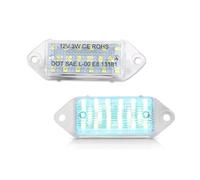 Kpuwers Tag Lamp Assembly For Mitsubishi 2003-2017 For Lancer 2007-2016 For Evo For Evolution X 2x LED License Number Plate Light 8341A099 MB596500 Plate Light Lamps(Ice Blue)