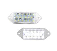 Kpuwers Tag Lamp Assembly For Mitsubishi 2003-2017 For Lancer 2007-2016 For Evo For Evolution X 2x LED License Number Plate Light 8341A099 MB596500 Plate Light Lamps(WHITE)