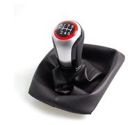 KPVPERPZDF Car Gear Shift Lever Knob for Skoda for Octavia 2 A5 A6 2004-2012 5/6 Speed Car Gear Shift Knob with PU Leather Gaiter Lever Change(6 Speed)