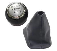 KPVPERPZDF Car Gear Shift Lever Knob for Toyota for Corolla E140 E15 E150 2006-2012 Gear Shift Knob Lever Shifter Dust Jacket Hand Brake Gaiter Cover Boot Color Handbrake(6 Speed Silver Pair)