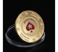 KPVVPEOX Poker Card Guard Protector Poker Cards Metal Souvenir Chips Set Casino Coin Poker Game Hold'em Accessories Lucky Coin for Him-style-13