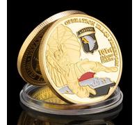 KPVVPEOX United States Army 101st Airborne Souvenir Golden Plated Challenge Coin Operation Iraqi Freedom Commemorative Coin-Gold