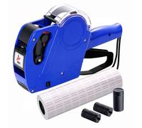 KPX MX5500 8-Digit Blue Inkjet Pricing Tag Gun with 5150 Labels & 3 Extra Ink Rollers
