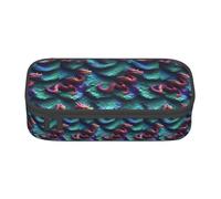 KPXXAQT 3D Magical Dragon Scales Pattern Print Large Capacity Pencil Case Pen Bag School College Travel Students Teens Adults Use