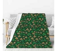KPXXAQT background st patrick's day glitter Print Flannel Blankets Lightweight Warm Soft Couch Bed Camping Available Multiple Sizes