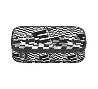 KPXXAQT Checkered Flags Race Flags Print Large Capacity Pencil Case Pen Bag School College Travel Students Teens Adults Use