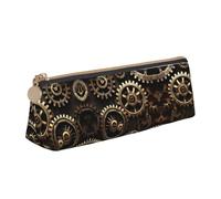 KPXXAQT Cool Steampunk Gears Print Fashionable Pencil Case Large Capacity Leather Pouch School Travel Classroom Office