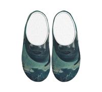 KPXXAQT Crazy Save Manatee Print Unisex Adult Indoor Slippers Anti Pilling Washable House for Guests and Daily Use
