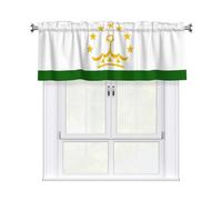 KPXXAQT Flag Of Tajikistan Print Jacquard Curtain Valance Elegant 54x18 Inch Window Treatment For Kitchen Bathroom