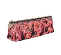 KPXXAQT Flamingo Print Fashionable Pencil Case Large Capacity Leather Pouch School Travel Classroom Office