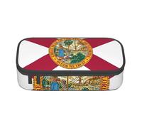 KPXXAQT Florida State Flag Print Large Capacity Pencil Case Pen Bag School College Travel Students Teens Adults Use