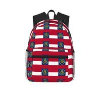 KPXXAQT Georgia State Flag Print Unisex Casual Backpack Large Capacity Water-Resistant Commuting Outdoor Gym Work