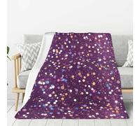 KPXXAQT Glitter pattern Print Flannel Blankets Lightweight Warm Soft Couch Bed Camping Available Multiple Sizes