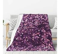 KPXXAQT Glitter pattern Print Flannel Blankets Lightweight Warm Soft Couch Bed Camping Available Multiple Sizes