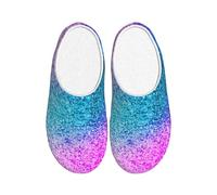 KPXXAQT Glitter Sequin Spot Print Unisex Adult Indoor Slippers Anti Pilling Washable House for Guests and Daily Use