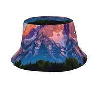 KPXXAQT Grand Teton National Park Print Universal Wide Brim Hat Sun Protection Bucket Cap Comfortable Outdoor Adventures Black