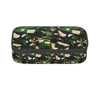 KPXXAQT Green Army Digital Camouflage Print Large Capacity Pencil Case Pen Bag School College Travel Students Teens Adults Use