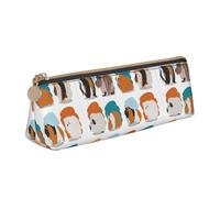 KPXXAQT Guinea Pig Illustration Print Fashionable Pencil Case Large Capacity Leather Pouch School Travel Classroom Office