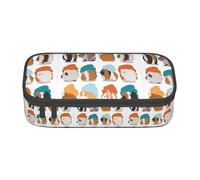KPXXAQT Guinea Pig Illustration Print Large Capacity Pencil Case Pen Bag School College Travel Students Teens Adults Use