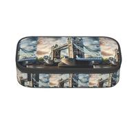 KPXXAQT Historic Old Tower Bridge London Print Large Capacity Pencil Case Pen Bag School College Travel Students Teens Adults Use