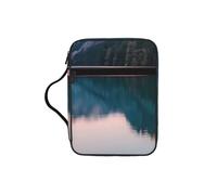 KPXXAQT Lake and Sunset Print Adults Versatile Bible Storage Bag Soft Scripture Holder Cover Waterproof Gift