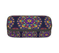 KPXXAQT Mandala Pattern Print Large Capacity Pencil Case Pen Bag School College Travel Students Teens Adults Use