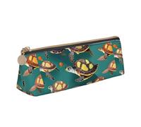 KPXXAQT Many Animals Sea Turtles Print Fashionable Pencil Case Large Capacity Leather Pouch School Travel Classroom Office