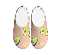 KPXXAQT Many avocado images Print Unisex Adult Indoor Slippers Anti Pilling Washable House for Guests and Daily Use