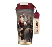 KPXXAQT Merry Christmas Print Stainless Steel Cup Drinkware Coffee Commuting Office Outdoor Adventures Travel Mug