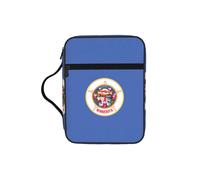 KPXXAQT Minnesota State Flag Print Adults Versatile Bible Storage Bag Soft Scripture Holder Cover Waterproof Gift