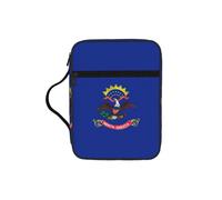 KPXXAQT North Dakota State Flag Print Adults Versatile Bible Storage Bag Soft Scripture Holder Cover Waterproof Gift