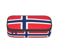 KPXXAQT Norwegian Flag Print Large Capacity Pencil Case Pen Bag School College Travel Students Teens Adults Use