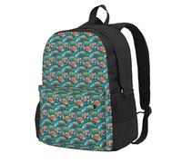 KPXXAQT Ocean Underwater Fish Print Unisex Backpack Travel Bag Water-Resistant Weekend Getaways Outdoor Adventures
