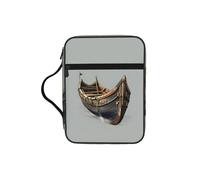KPXXAQT Old Viking Boats Print Adults Versatile Bible Storage Bag Soft Scripture Holder Cover Waterproof Gift